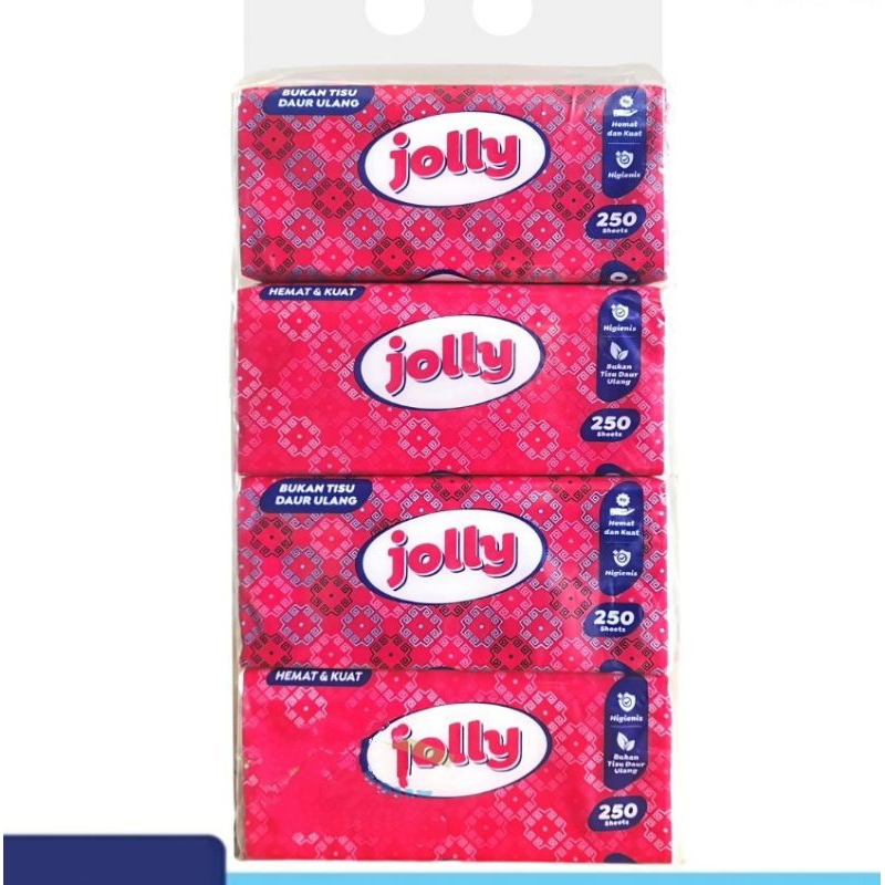JOLLY By PASEO Facial Tissue [4 x 250 Sheets/ 2 Ply]