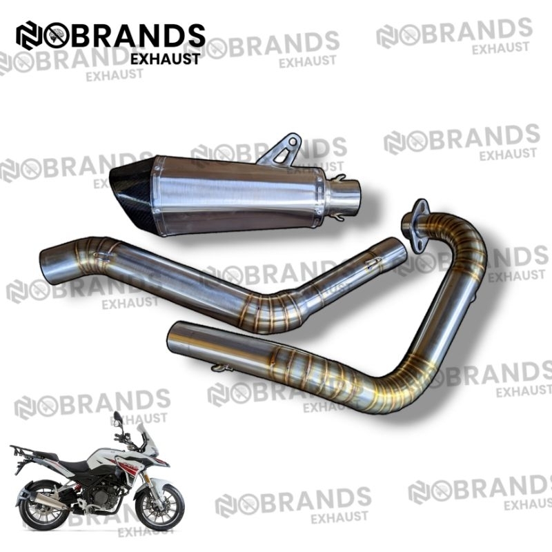 knalpot benelli trk 251 full system - nobrands exhaust