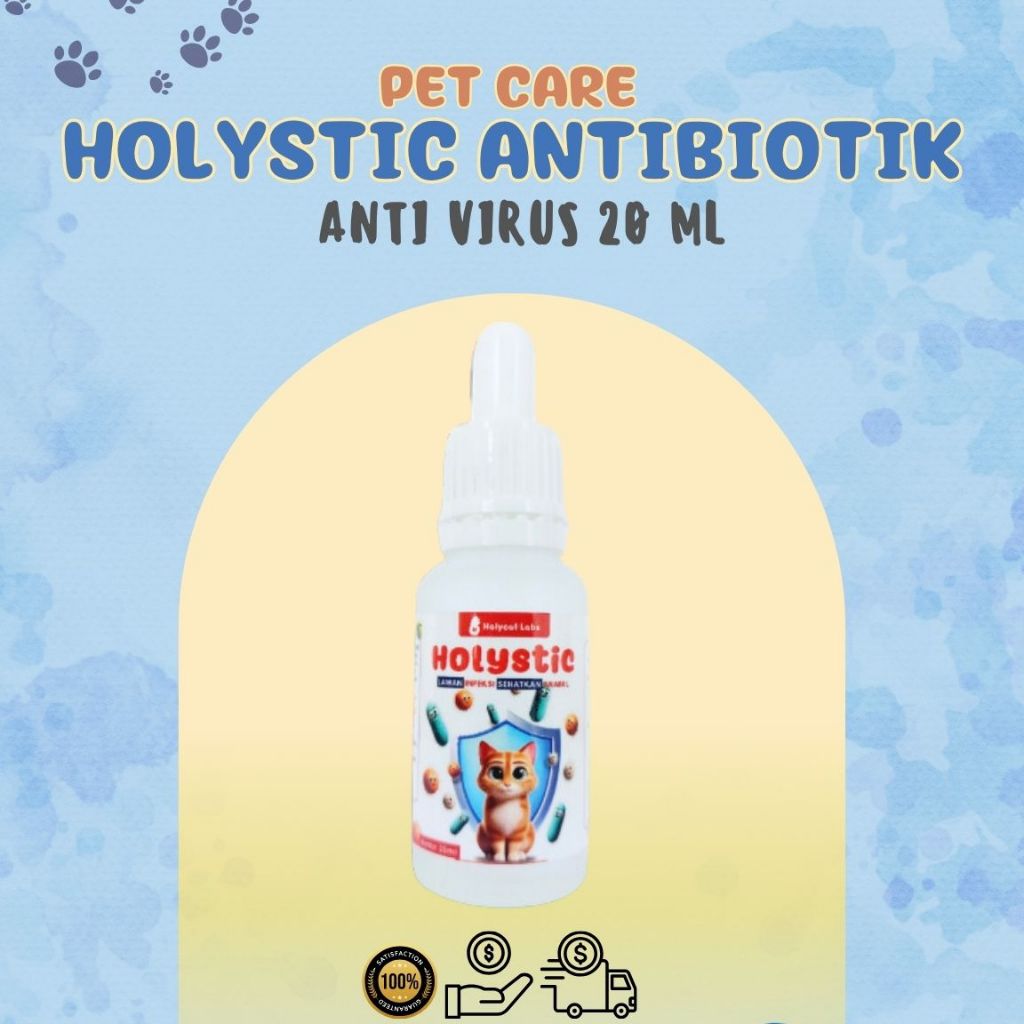 Suplemen Kucing Anti Virus HOLYSTIC ANTIBIOTIK 20 ML