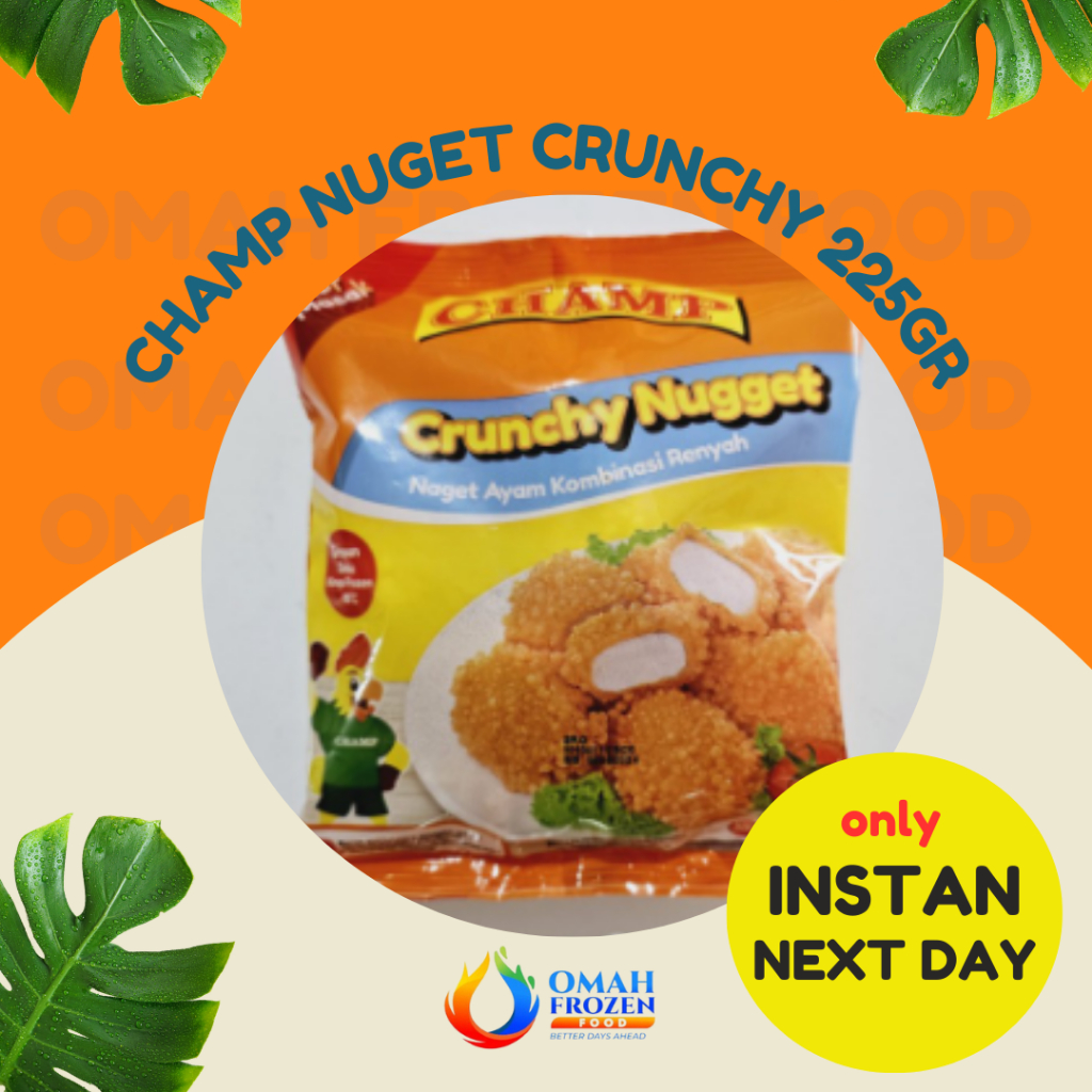 

Champ Chicken Nugget Crunchy 225gr (KHUSUS INSTANT & NEXT DAY)