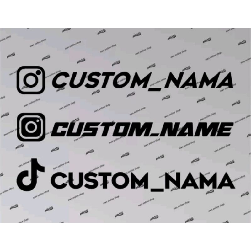 Sticker Cutting Custom Nama IG dll