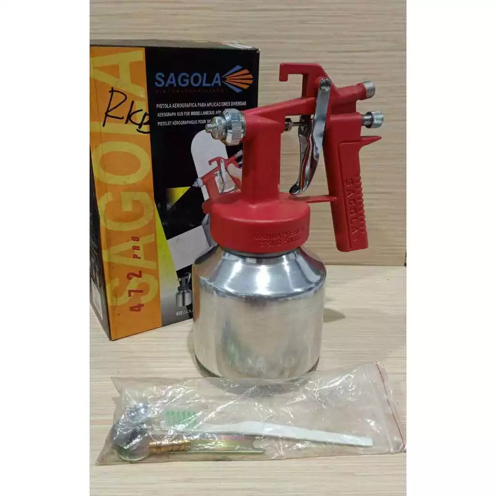 SPRAY GUN SAGOLA SGL 472 / AIR SPRAY GUN CAT TABUNG BAWAH