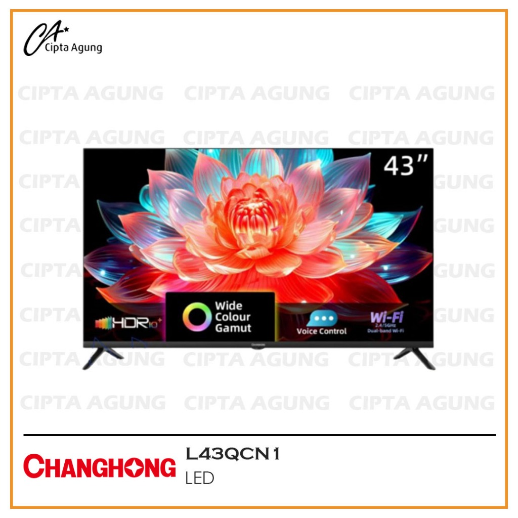 CHANGHONG 43 INCH 43QCN1 43 QCN 1 QLED TV 43 INCH CHANGHONG L43QCN1 FHD GOOGLE SMART DIGITAL TV CHAN