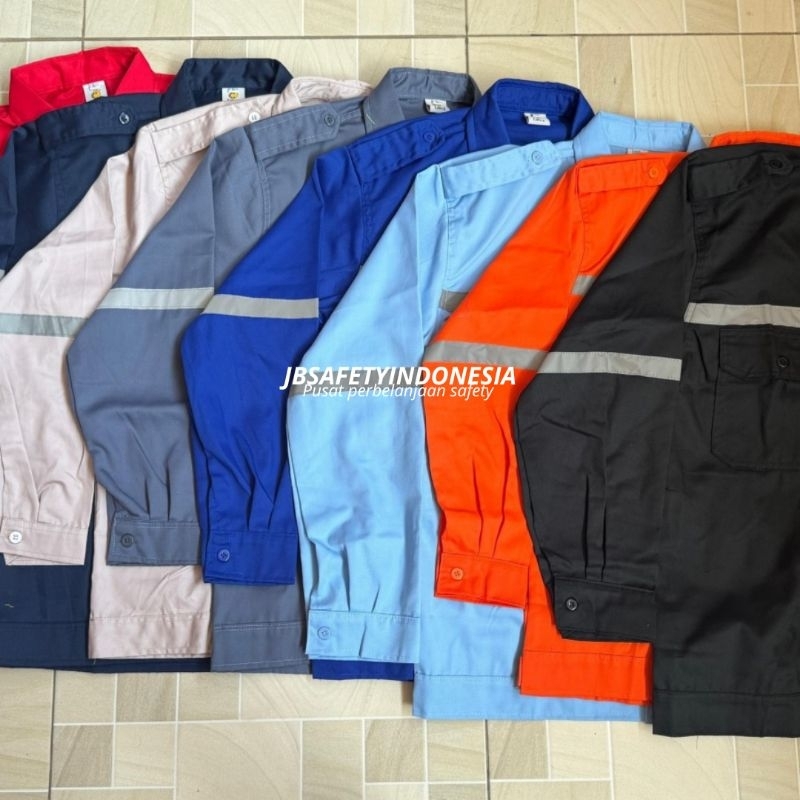 BAJU KERJA PRIA LENGAN PANJANG - WEARPACK SAFETY ATASAN LENGAN PANJANG