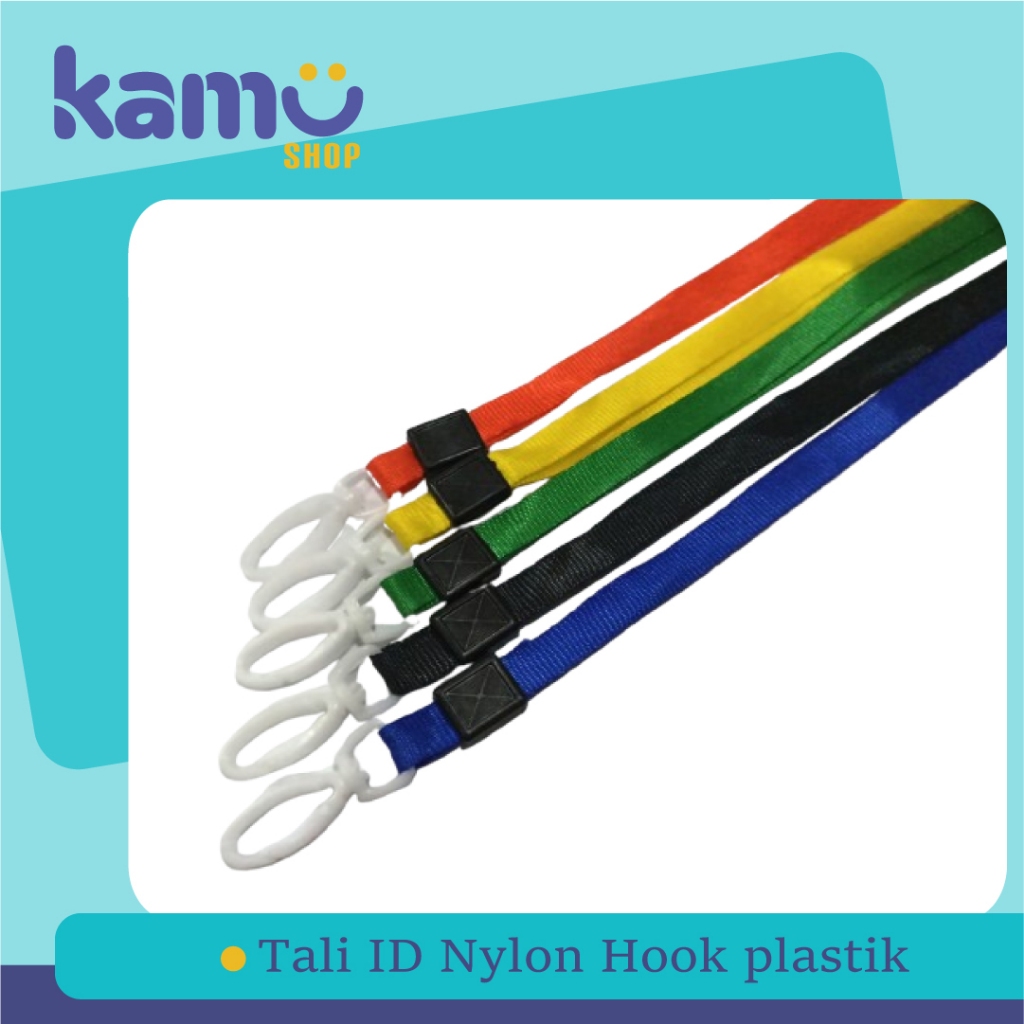 

Tali Id Card Nylon Hook Plastik / Tali Name Tag Nylon Hook Plastik ( CM - NYLKP ) 20 PCS