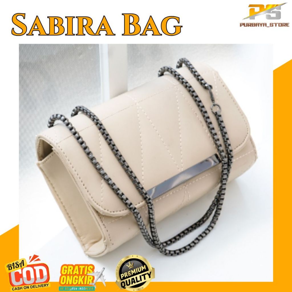 Tas Selempang Wanita Rantai Hitam Tas Wanita Murah Sling Bag Shoulder Bag Grosir ~ SABIRA BAG