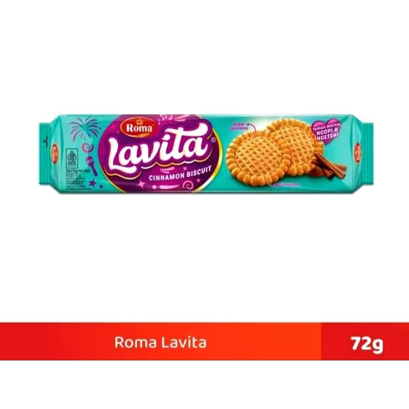 

Lavita biskuit rasa kayu manis 72gr Roma