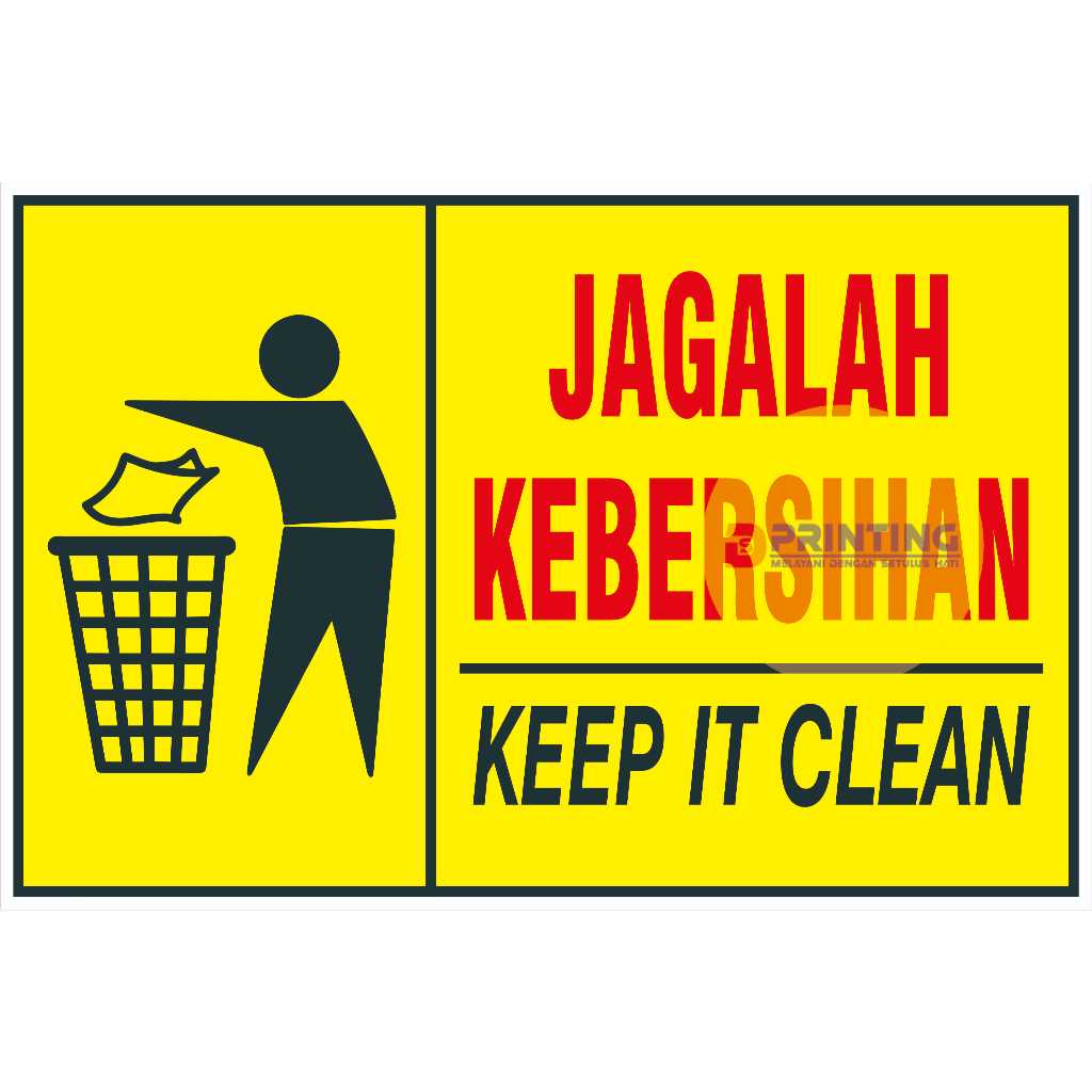 

STIKER PRINGATAN JAGALAH KEBERSIHAN KUNING