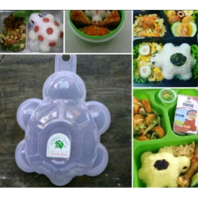 Cetakan Nasi Bento Motif Kura-Kura / Cetakan Kue Bolu Kukus Bentuk Karakter Kura²
