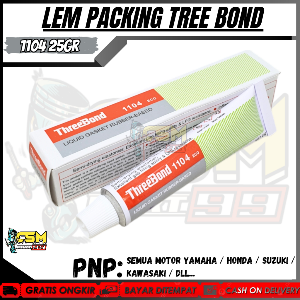 

LEM PAKING THREEBOND 1104 25 GRAMA ASLI ORIGINAL GASKET RUBBER BASED