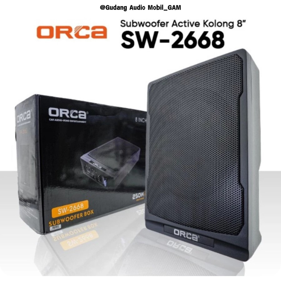 Subkolong Aktif 8 inch Orca SW 2668 Subwoofer Active Mobil Underseat SW 2668
