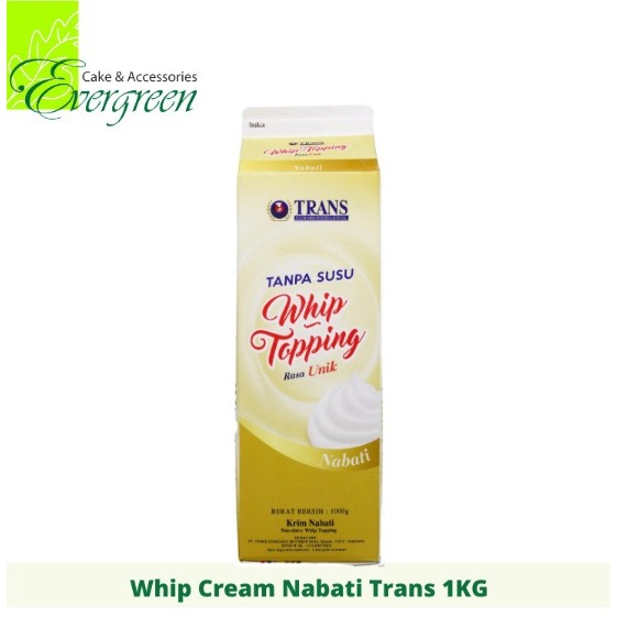 

Whipped Cream/Whip Topping/Susu Kocok Nabati Trans Gold 1KG x 12
