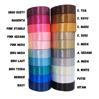 

Pita Satin Warna Warni - 1 Pcs