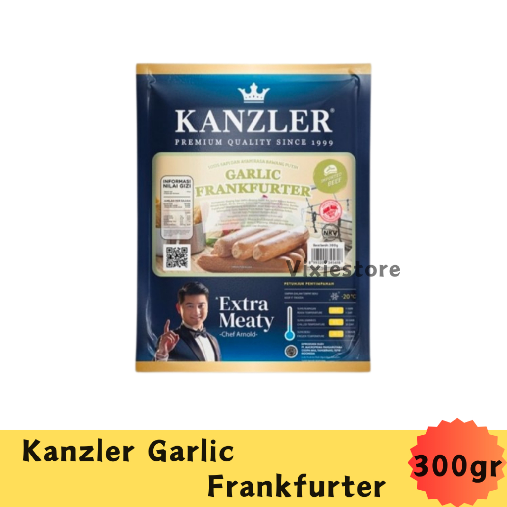 

Kanzler Garlic Frankfurter Beef Sausage Sosis Sapi 300gr