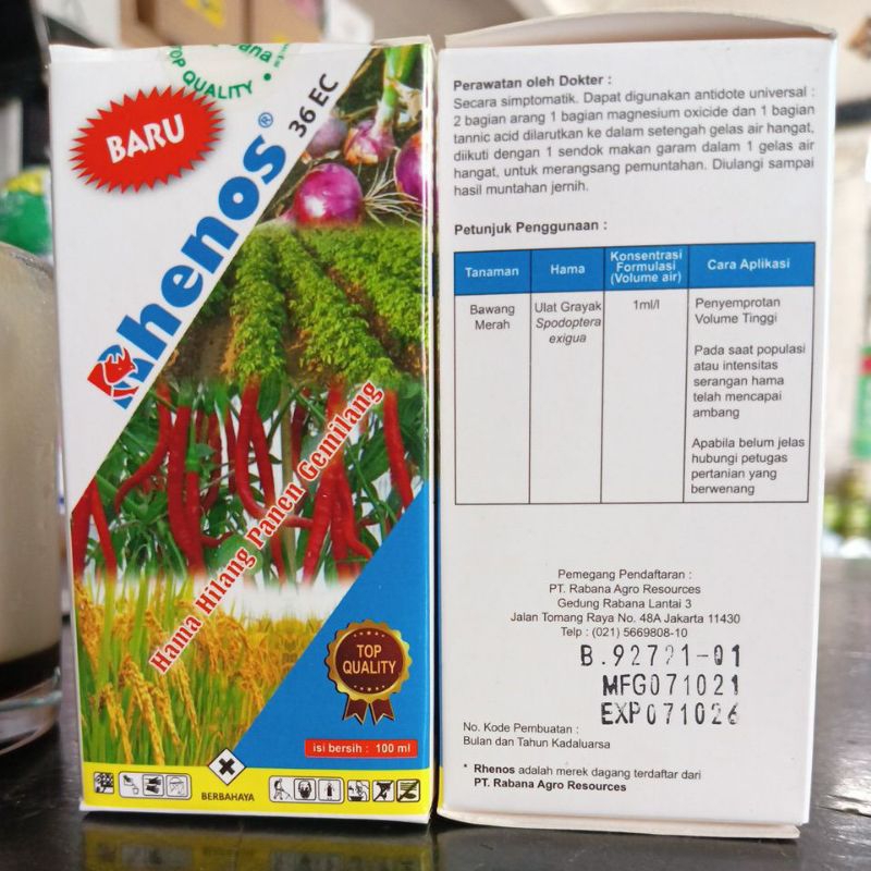 Insektisida RHENOS 36EC Abamektin bening 36EC 100ml