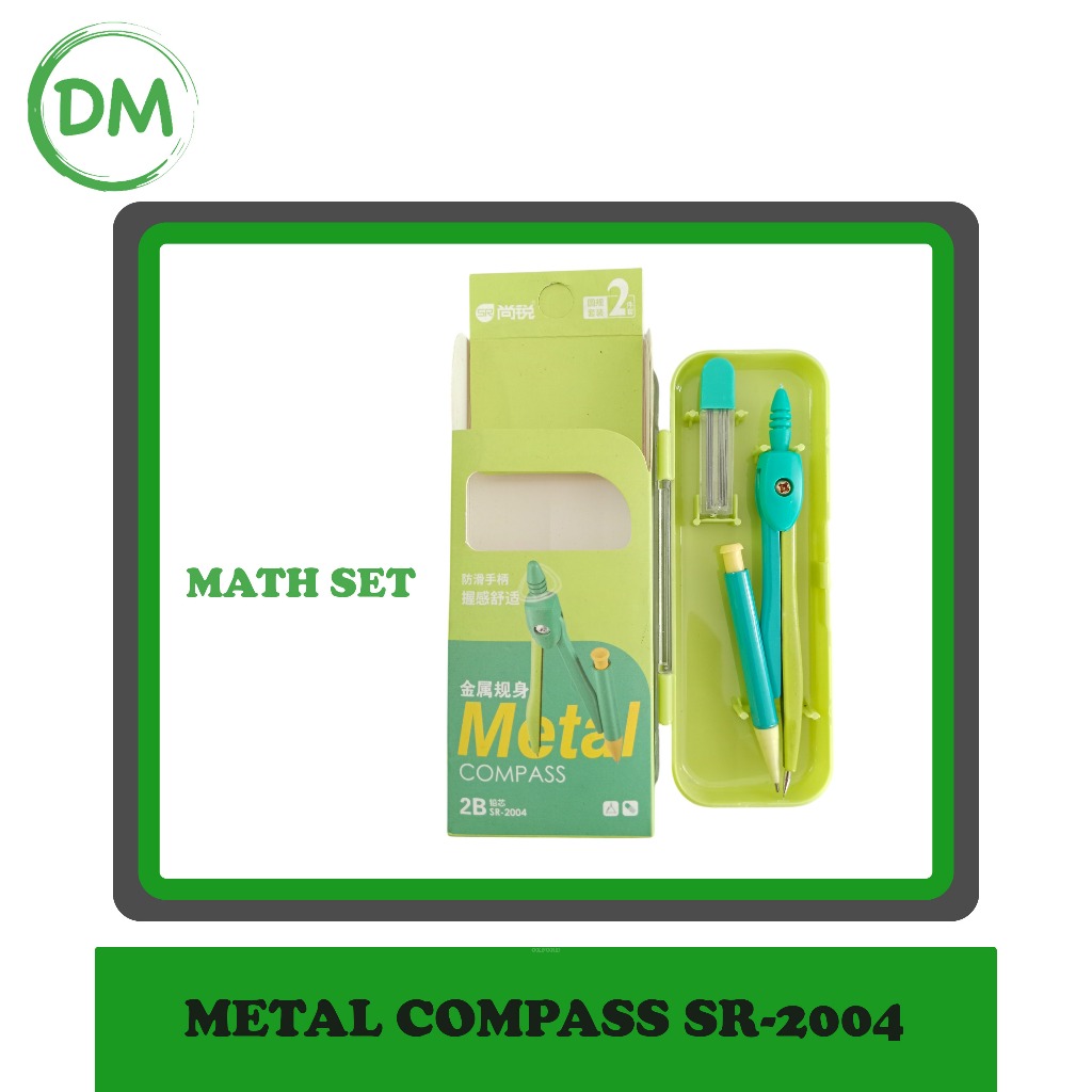 

JANGKA + ISI SET / MATH SET METAL COMPASS 2B SR-2004
