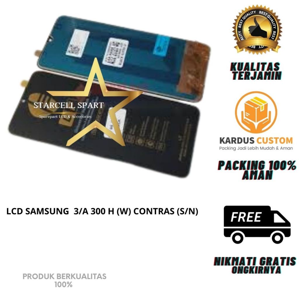 LCD SAMSUNG  A3/A 300 H (W) CONTRAS (S/N)