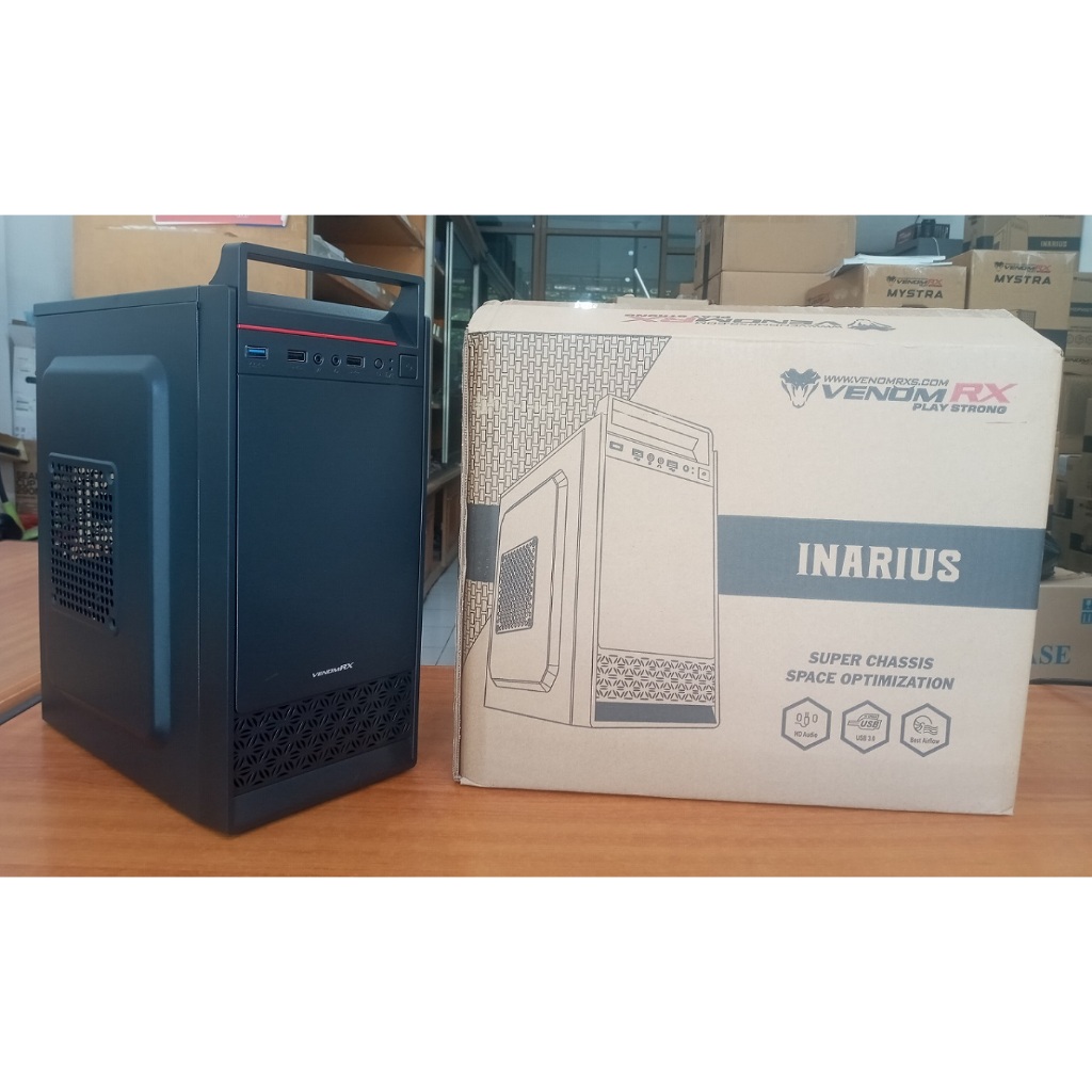 Casing komputer - Case PC VenomRX Inarius M-ATX Include PSU PowerCore 300W
