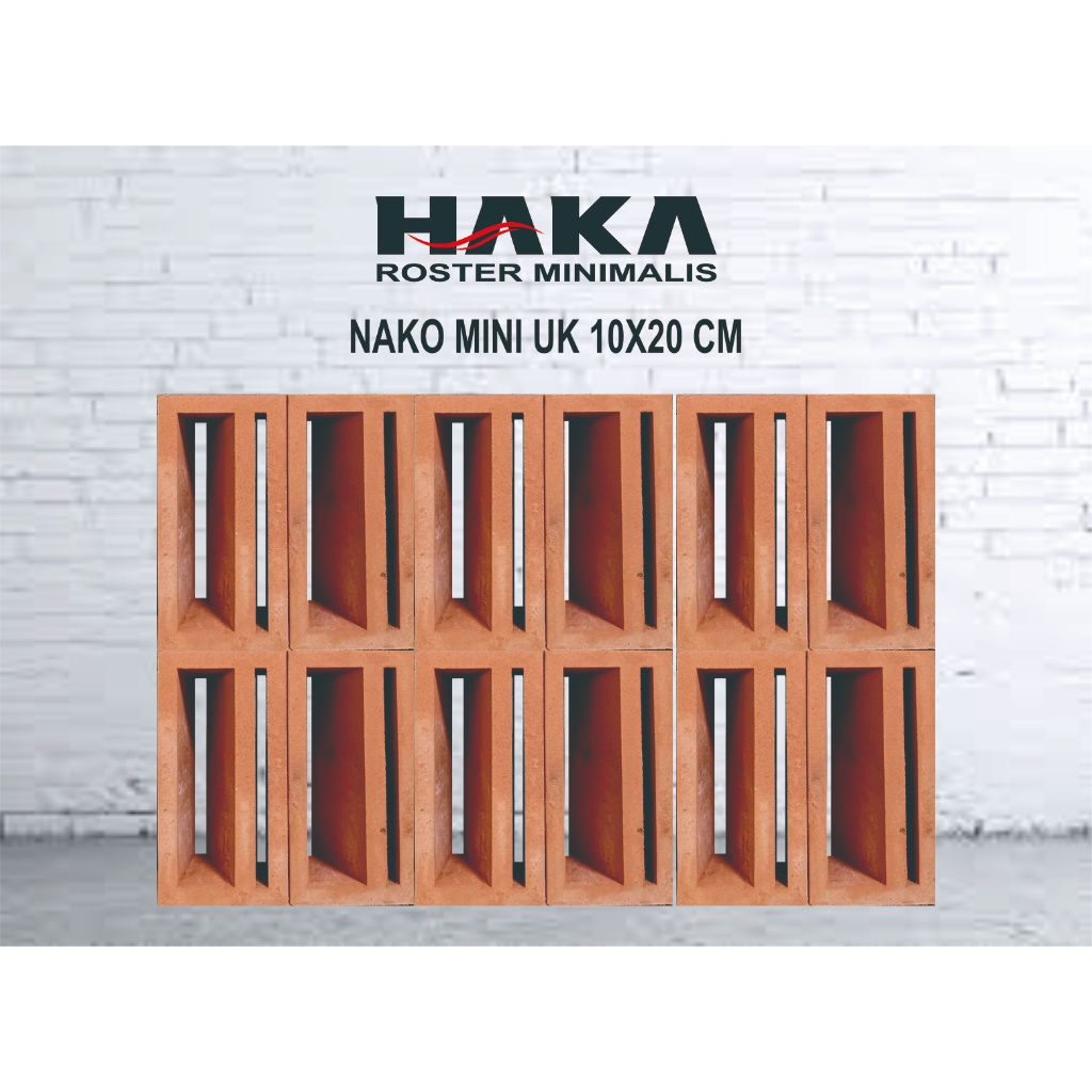 Nako 10x20 roster minimalis / roster lubang angin / roster beton nako mini