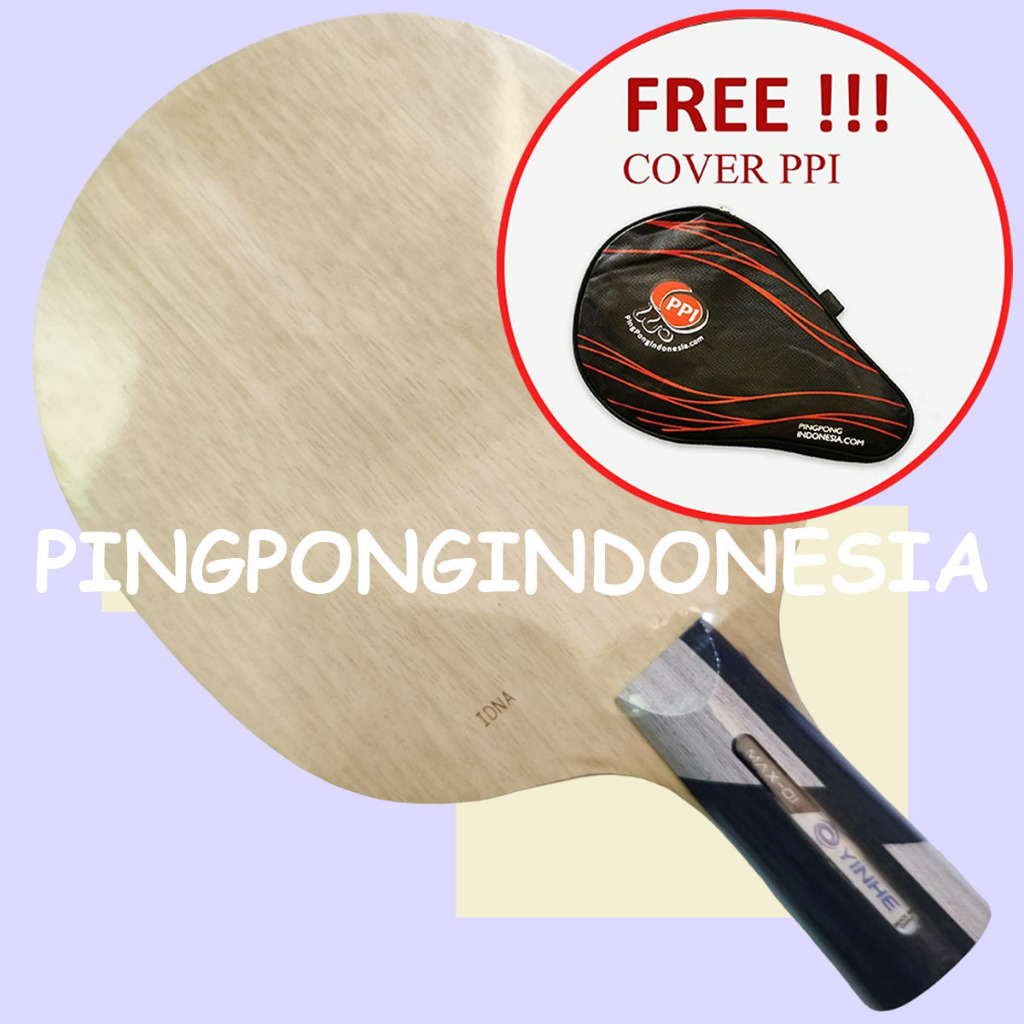 Yinhe Max 01 Penhold - Blade Kayu Pingpong Bat Bet Tenis Meja PLC Fiber Max01 Offensive Wood Max-01 