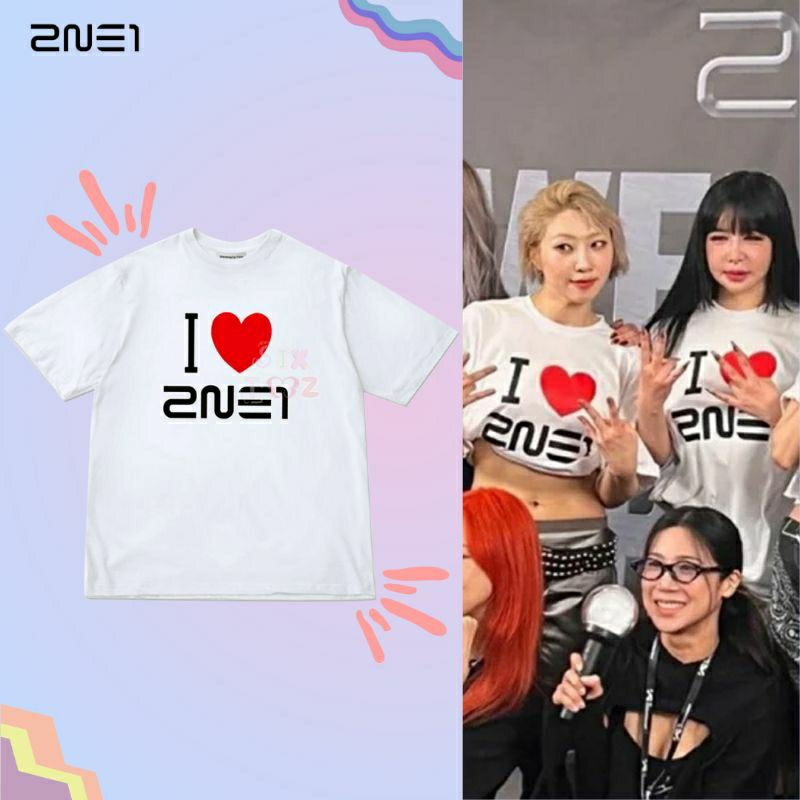 Kaos 2NE1 tour world i love 2ne1 kaos oversize kpop blackjacks