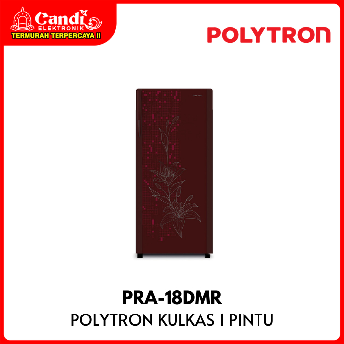 POLYTRON Belleza Kulkas 1 Pintu Kapasitas 180 Liter Semi Auto Defrost Starting Low Voltage PRA-18DMR