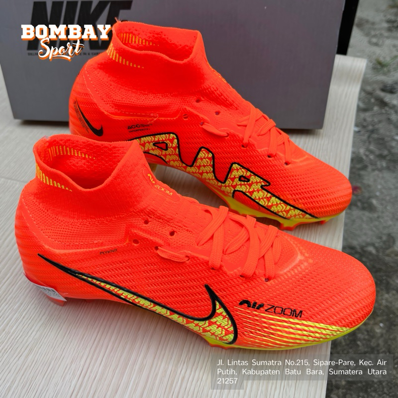 Sepatu Bola Nike Air Zoom Mercurial Superfly 9 Bot Orange