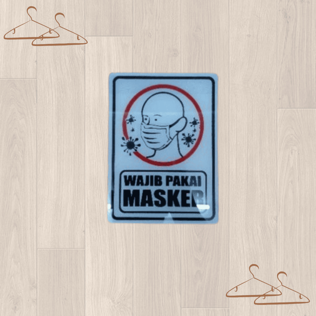 

SIGN LABEL WAJIB PAKAI MASKER PLAT ACRILIC (1 BUAH)