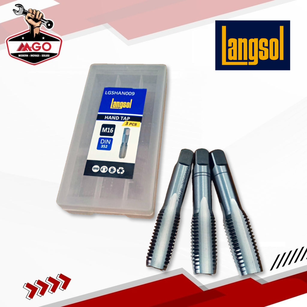 LANGSOL Hand Tap 3 pcs (M8, M10, M12)