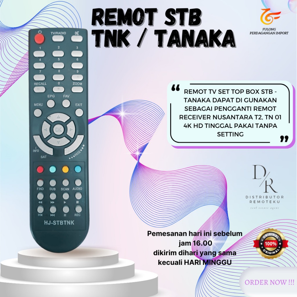 Remot Remote Receiver Parabola Tanaka Nusantara TN-01 4K HD / Transvision Nusantara HD KU / C Band