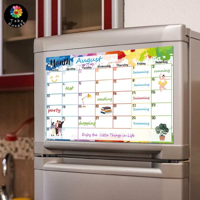 Monthly Planner Wall Pastel Poster Tempel Dinding Ukuran 40x30cm Planner Tempel Aesthetic