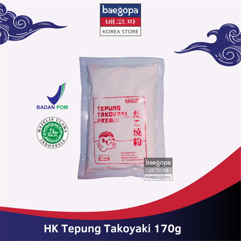 

HIROKING FOOD Tepung Takoyaki Premix 170 g Halal..
