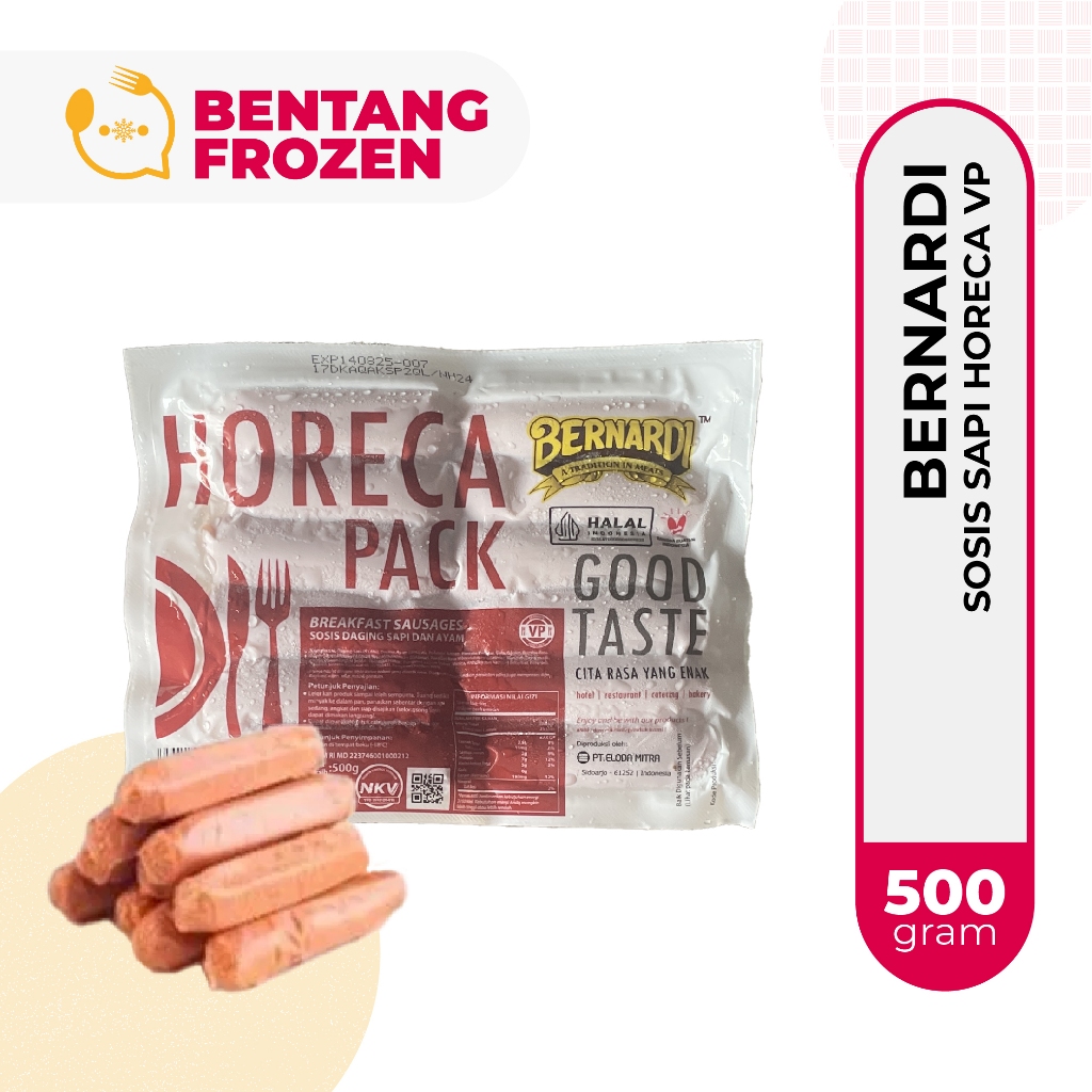 

Bernardi Sosis Sapi dan Ayam Horeca VP 500gr / Beef Breakfast Sausages