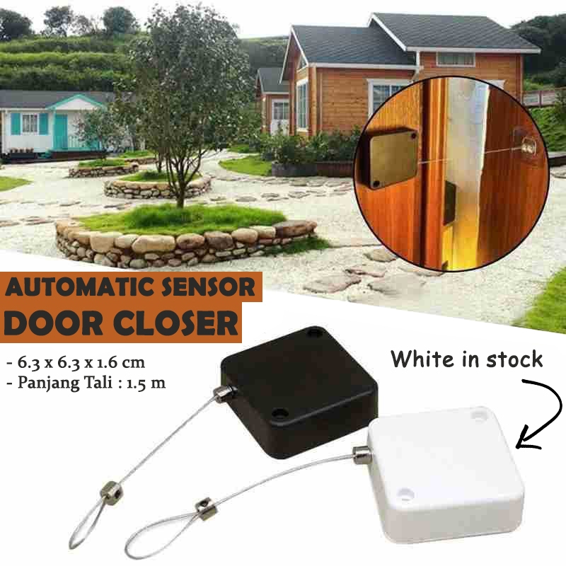 Tutup Pintu Otomatis Automatic Door Closer Tali Retractable Pull Otomatis Tempel Pegas Engsel Pintu 