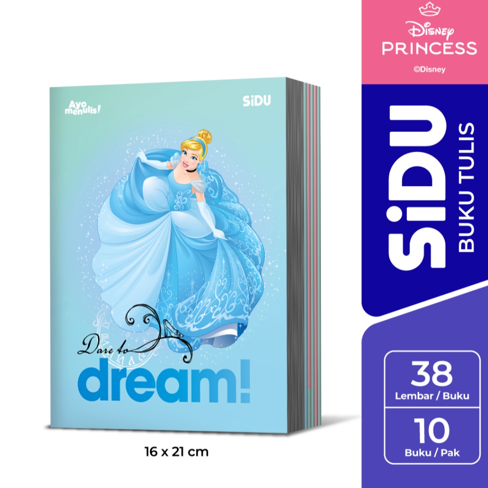 

KODE M39E SiDU Buku Tulis Disney Princess 38 Lembar 1 buku