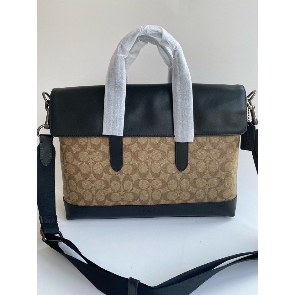 Briefcase F76835 Hamilton Portfolio Brief in Signature Canvas - Briefcase Pria Original