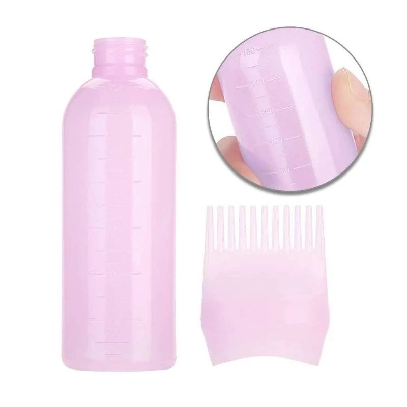 Alat Semir Rambut Botol Wadah Pewarna Rambut Alat Cat Rambut Aplikator Cat Sisir Botol Sisir Salon A