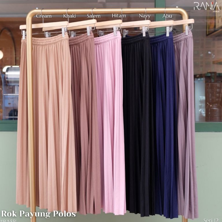 KODE O4X Rok Plisket Polos Rania ZR Dan Hi Fashion Original Terbaru 224