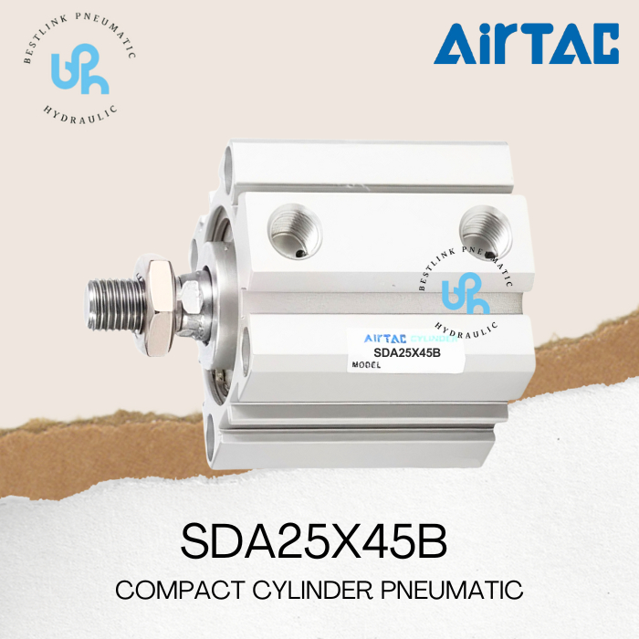 AIRTAC SDA 25X45B COMPACT CYLINDER PNEUMATIC (DRAT LUAR) / SDA25X45B / SDA-25X45B