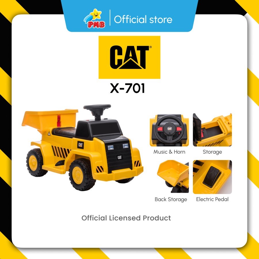 Mainan Anak Mobil Aki Caterpillar Dump Truck Electric Ride On X701