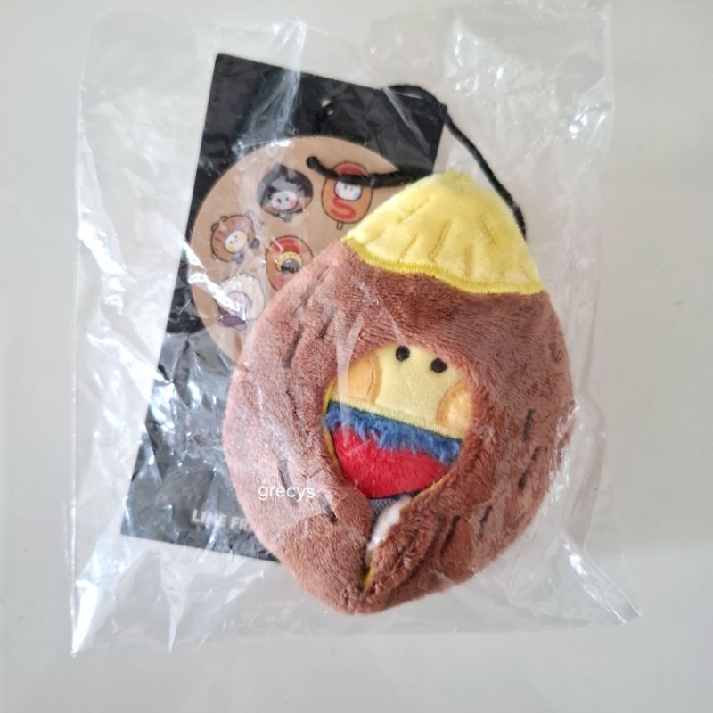 [READY STOCK] Official LINE FRIENDS Truz Hikun Snack Keyring Bag Charm BC KR