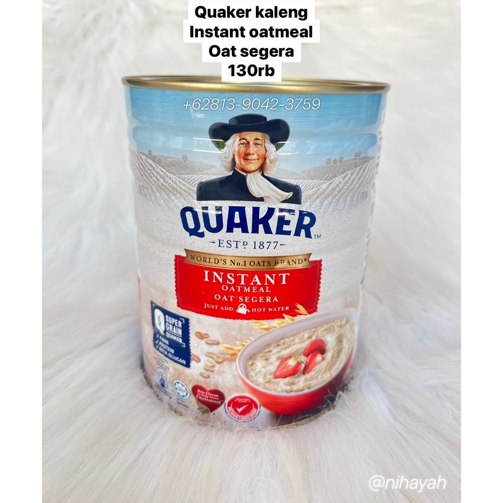 

Quaker Instant Oatmeal Oat Kaleng Tin Can 800g