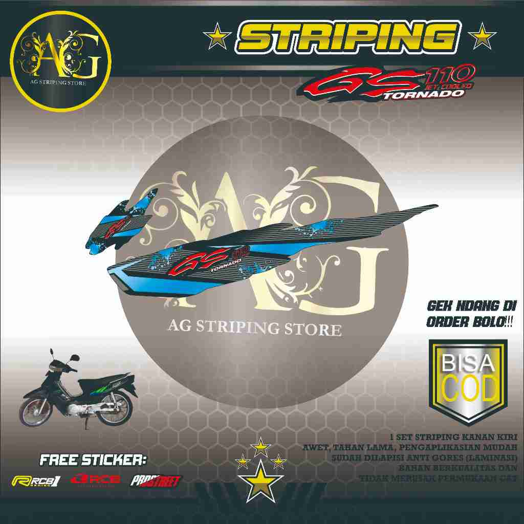 STRIPING TERBARU GS TORNADO-STIKER STRIPING GS TORNADO MOTIF SIMPEL01