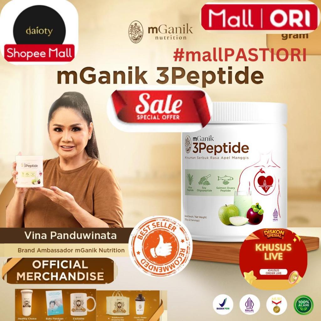 

mGanik 3Peptide 330gr - Suplemen Jantung Kardiovaskular - Alami / Herbal Rasa Apel Manggis