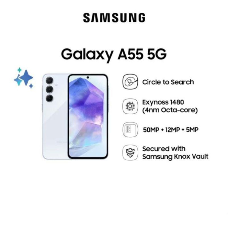 SAMSUNG GALAXY A55 RAM 8/256GB | 12/256GB GARANSI RESMI