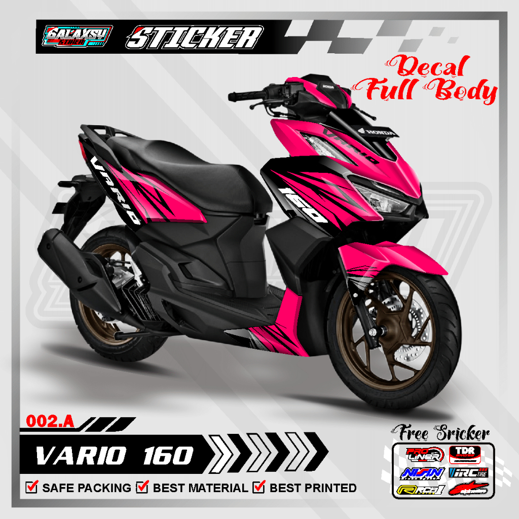 Decal Sticker Vario 160 2022 2023 Full body - Stiker Variasi Modifikasi All New Honda Vario160 ABS C