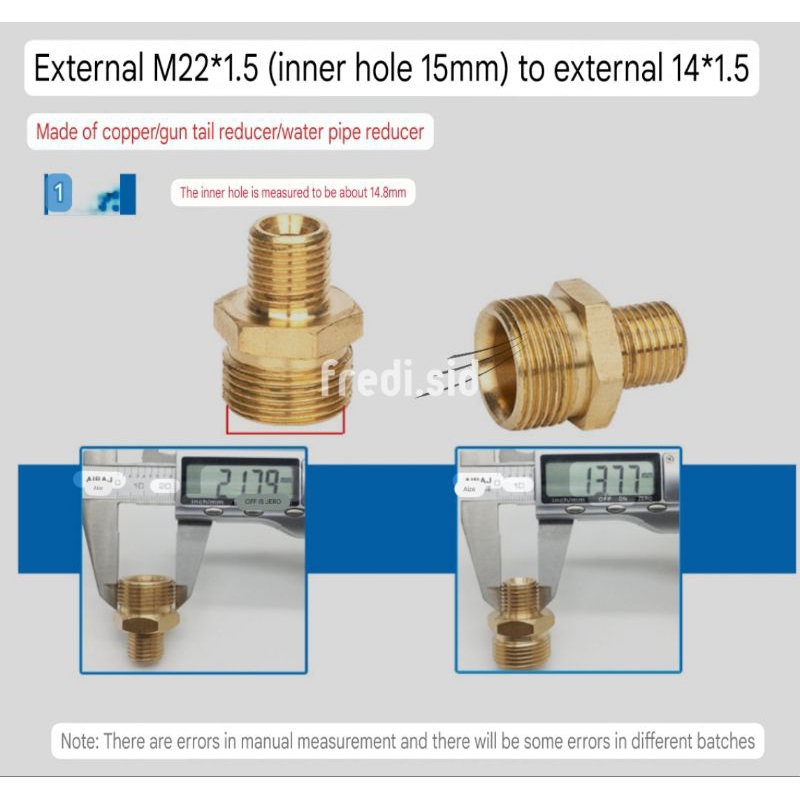 Konektor thread M22/15 to M14