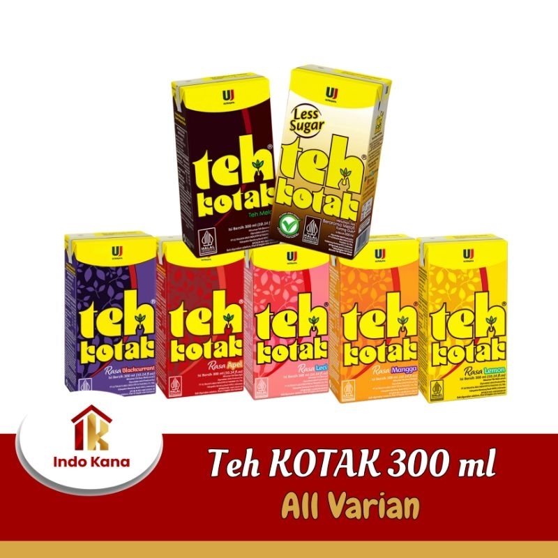 

Teh Kotak JASMINE/LESS SUGAR/BLACKCURRANT/LYCHEE/LEMON/APPLE/MANGO 300 ml