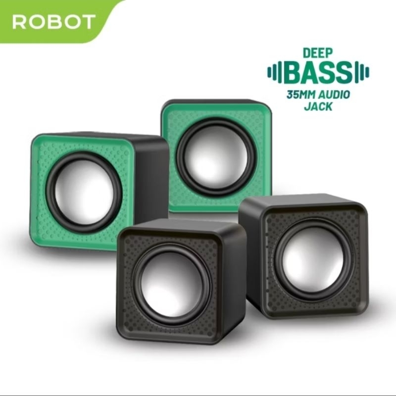 Robot Speaker Komputer RS260 Deep Bass 3.5mm Audio USB Jack Music Mini For Gaming Komputer Laptop Or