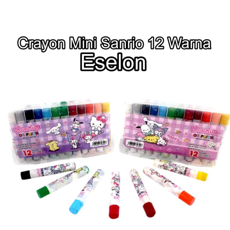 

Crayon Mini Sanrio Eselon 12Colours / Oil Pastel Mini Eselon / Crayon Mini Eselon